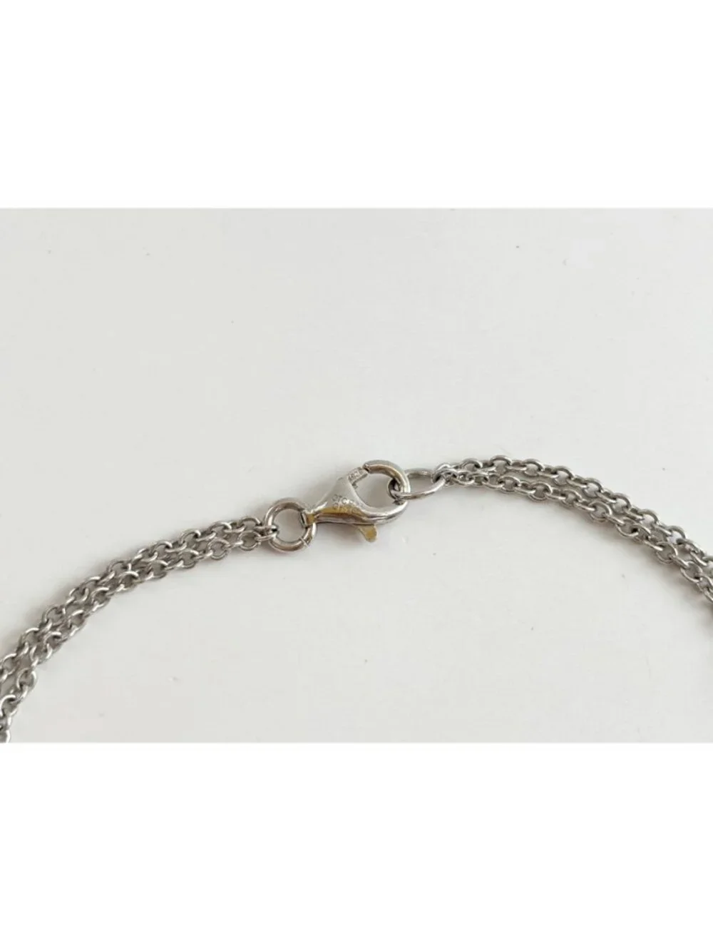 Cable Chain Round Doublr Linked Vintage Sterling Silver 925 Bracelet - 7